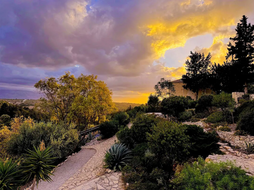 Golden hour at Anasa Retreat villa